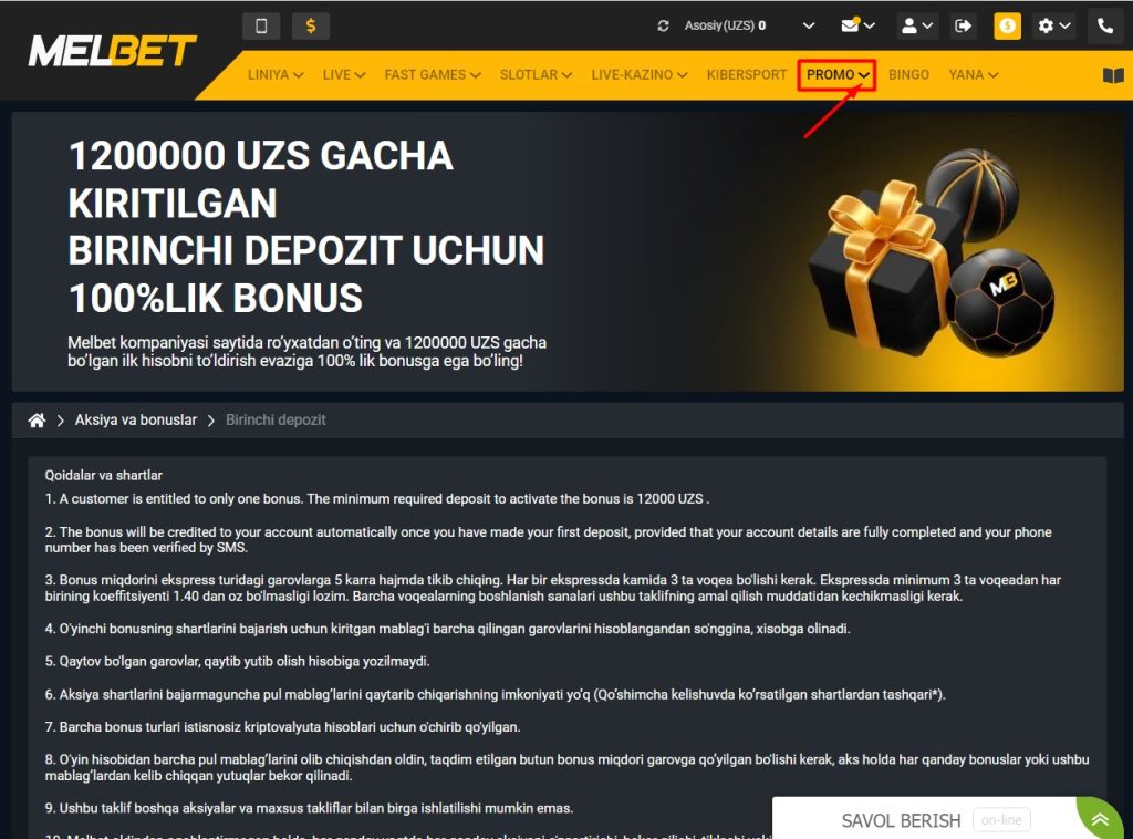 melbet promo
